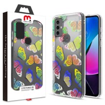 MYBAT Pro Mood Case for Motorola Moto G Play (2023) (Neon Butterflies)