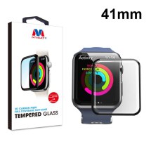 MYBAT 3D Full Coverage Tempered Glass Screen Protector for Apple Watch 41mm (Soft Edge Black Border) (Closeout)