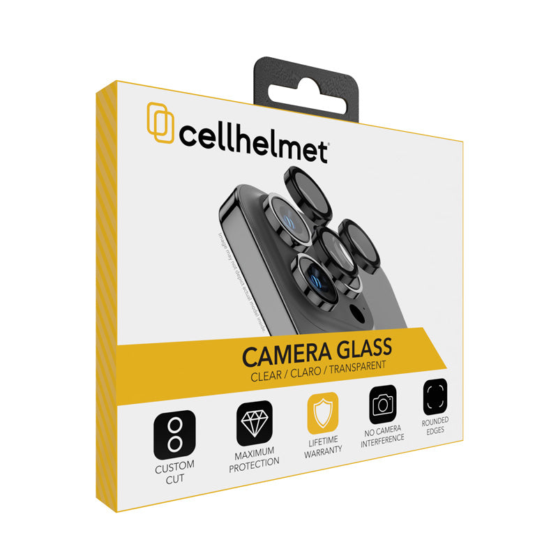 Cellhelmet Tempered Glass Camera Lens Protector for Apple iPhone 15 Pro & 15 Pro Max - 338