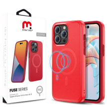 MYBAT Pro Fuse Hybrid MagSafe Case for Apple iPhone 15 Pro Max (Red)