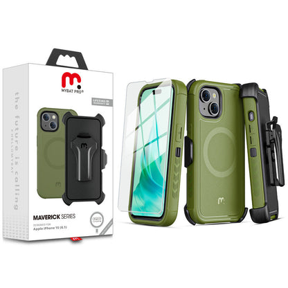 MYBAT Pro Maverick MagSafe Case for Apple iPhone 15 (Army Green)
