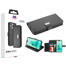 MYBAT Xtra Wallet Case for Apple iPhone 15 (Black)