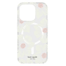 Kate Spade Hardshell MagSafe Case for Apple iPhone 15 Pro (Hollyhock Cream)