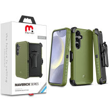 MYBAT Pro Maverick Case for Samsung Galaxy S24 (Army Green & Black)