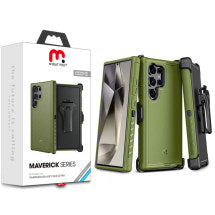 MYBAT Pro Maverick Case for Samsung Galaxy S24 Ultra (Army Green & Black)