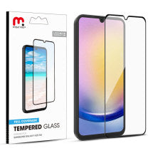 MYBAT Pro Full Coverage Tempered Glass Screen Protector for Samsung Galaxy A25 (Black Border)