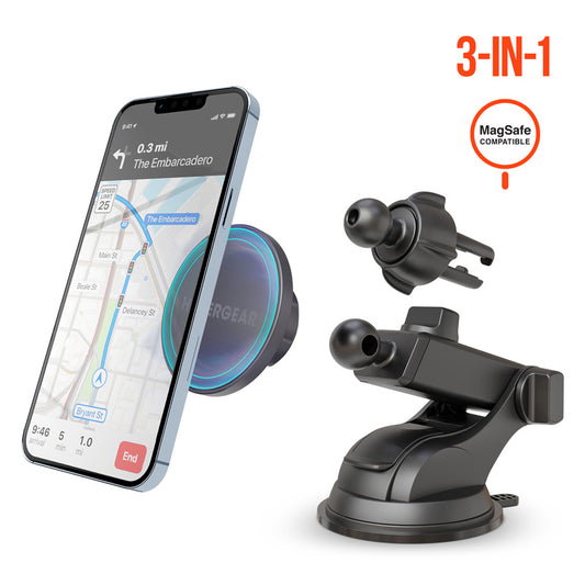 HyperGear 3in1 MagGrip MagSafe Car Mount