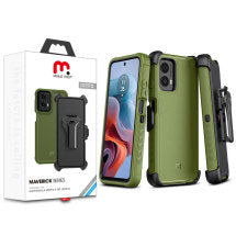 MYBAT Pro Maverick Case for Motorola Moto G (2024) (Army Green & Black)