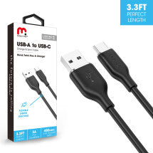 MYBAT Pro 3ft Liquid Silicone USB C Cable (Black)