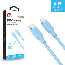 MYBAT Pro 6ft Liquid Silicone USB C to USB C Cable (Blue)