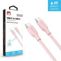 MYBAT Pro 6ft Liquid Silicone USB C to USB C Cable (Pink)