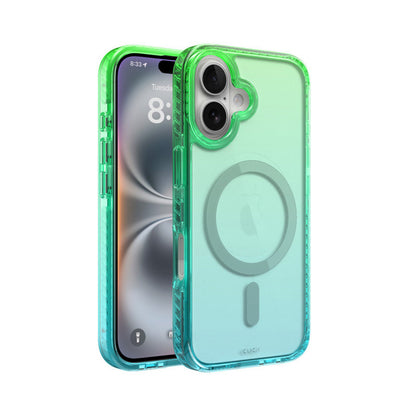 CLICK Clear Ombre MagSafe Case for Apple iPhone 16 (Green Blue)