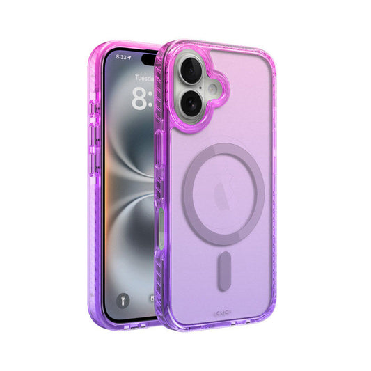 CLICK Clear Ombre MagSafe Case for Apple iPhone 16 (Pink Purple)