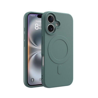 CLICK Slim Silicone MagSafe Case for Apple iPhone 16 (Green)
