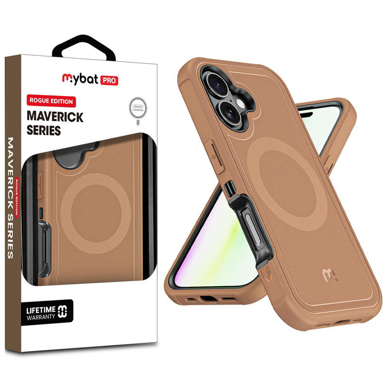 MYBAT Pro Maverick Rogue MagSafe Case for Apple iPhone 17 (Brown)