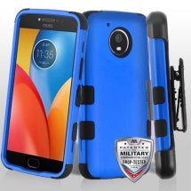 MYBAT TUFF Hybrid Case with Holster for Motorola Moto E4 Plus (Dark Blue & Black) (Closeout)