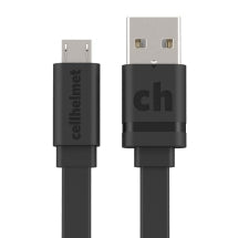 Cellhelmet 3ft Flat Micro USB Cable (Black)