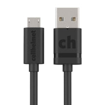 Cellhelmet 10ft Round Micro USB Cable (Black)