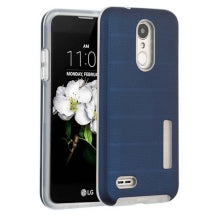 MYBAT Textured Fusion Case for LG K8 (2018) (Ink Blue & Clear) (Closeout)