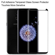 MYBAT Full Adhesive Premium Tempered Glass Screen Protector for Samsung Galaxy S9 (Black Border) (Closeout)