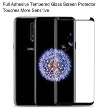 MYBAT Full Adhesive Premium Tempered Glass Screen Protector for Samsung Galaxy S9+ (Black Border) (Closeout)