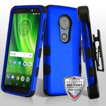 MYBAT TUFF Hybrid Case with Holster for Motorola Moto G6 Play (Dark Blue & Black) (Closeout)