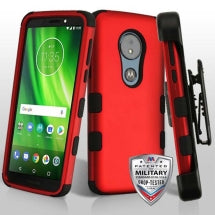 MYBAT TUFF Hybrid Case with Holster for Motorola Moto G6 Play (Red & Black) (Closeout)