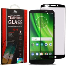 MYBAT Full Coverage Tempered Glass Screen Protector for Motorola Moto G6 Play (Black Border) (Closeout)