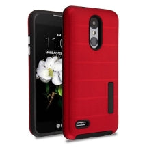 MYBAT Textured Fusion Case for LG K8 (2018) (Red & Black) (Closeout)