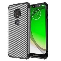 MYBAT Hologram Armor Case for Motorola Moto G7 Play (Black Carbon Fiber) (Closeout)