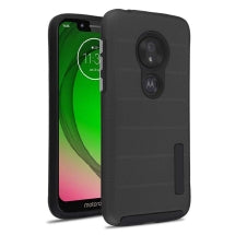 MYBAT Textured Fusion Case for Motorola Moto G7 Play (Black) (Closeout)