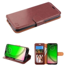 MYBAT Element Wallet Case for Motorola Moto G7 Play (Brown) (Closeout)