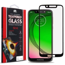 MYBAT Full Coverage Tempered Glass Screen Protector for Motorola Moto G7 Play (Black Border) (Closeout)