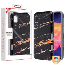 MYBAT TUFF Subs Case for Samsung Galaxy A10e (Black Gold Flower Marble) (Closeout)