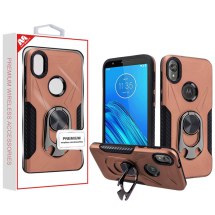 MYBAT Anti-Drop Case with Bottle Opener for Motorola Moto E6 (Rose Gold & Black) (Closeout)