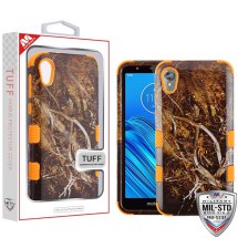 MYBAT TUFF Hybrid Case for Motorola Moto E6 (Vine Camo & Orange) (Closeout)