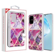 MYBAT Electroplated Hybrid Case for Samsung Galaxy S20+ (Purple Marble) (Closeout)