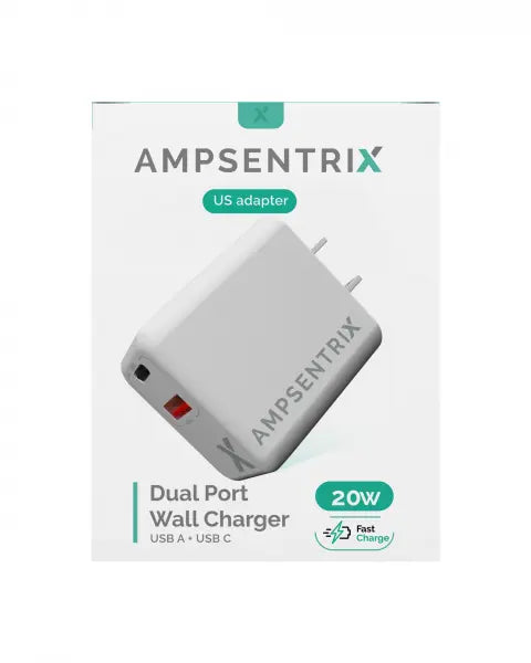20W USB-C Wall Power Adapter AmpSentrix