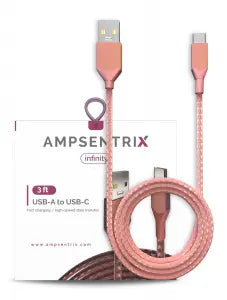 Non-MFI Lightning to USB Type A Cable (Infinity) (Black) AmpSentrix