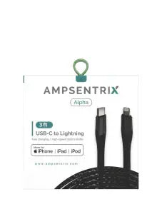 USB Type C to Lightning Cable (MFI Certified) - (Gun Metal) AmpSentrix
