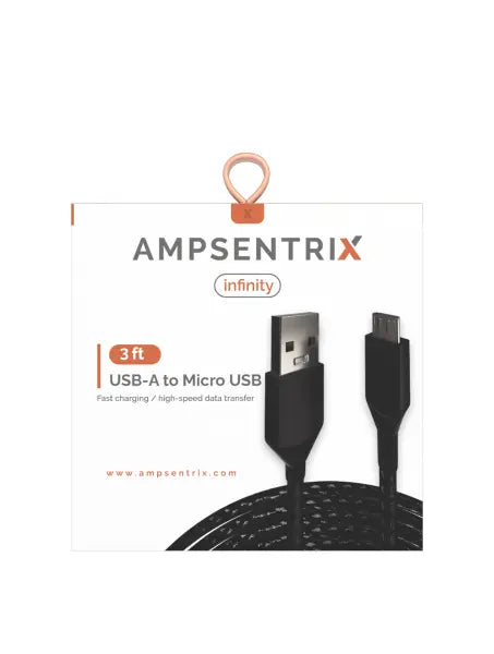 Micro USB to USB Type A Cable (Infinity) AmpSentrix