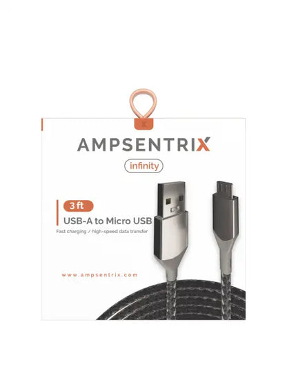 Micro USB to USB Type A Cable (Infinity) AmpSentrix