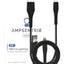 Non-MFI Lightning to USB Type A Cable (Matrix) (Black) AmpSentrix