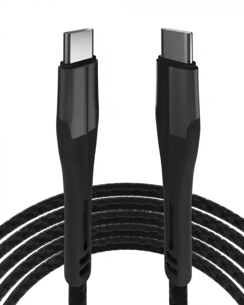 USB Type C to USB Type C Cable (Alpha) (Black) AmpSentrix